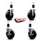 Service Caster 5'' Hard Rubber Wheel Swivel 1-1/2'' Expand Stem Caster Set 2 Brakes, 4PK SCC-EX20S514-HRS-2-TLB-2-112 - alternate 2